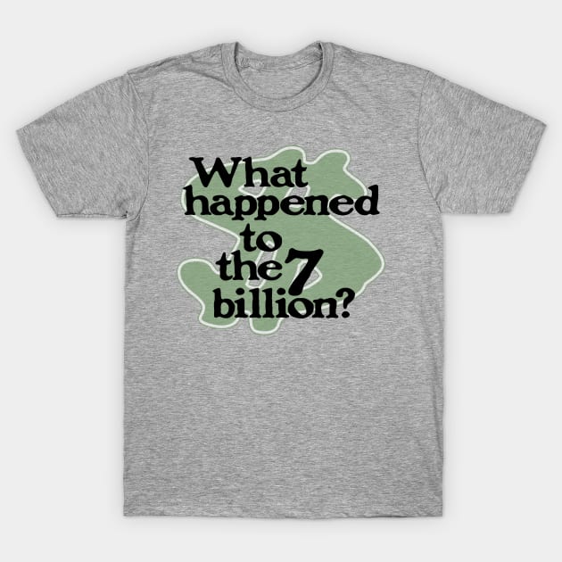 What Happened To The 7 Billion? T-Shirt by All2Much